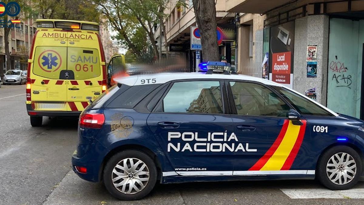 Una patrulla de la Policía Nacional en Palma.