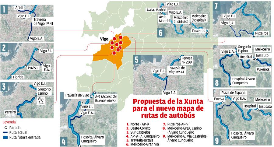 Los nueve subcorredores que cruzarán la ciudad hasta la intermodal