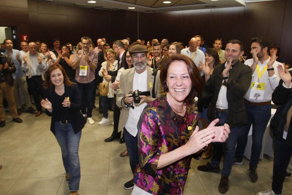 Marta Madrenas celebra la victòria a les eleccions municipals a Girona