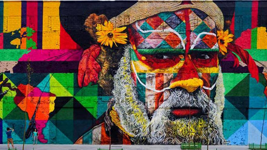 Una de las obras que Eduardo Kobra creó para los Juegos Olímpicos de Río