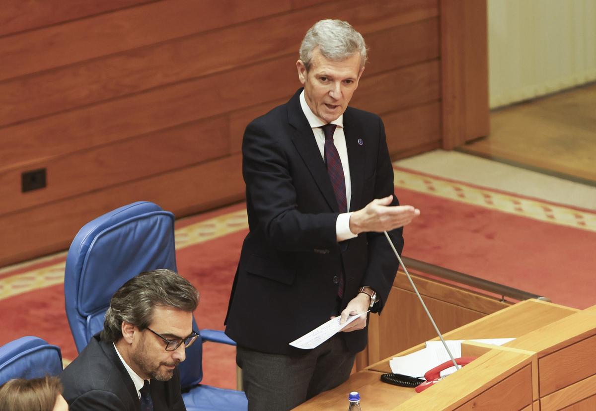 Sesión de control al Gobierno en el Parlamento de Galicia.