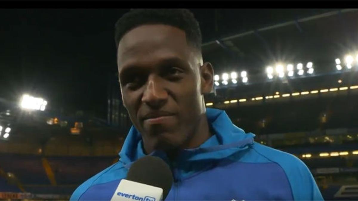 Yerry Mina se mostró feliz tras ser elegido MVP del encuentro ante el Chelsea