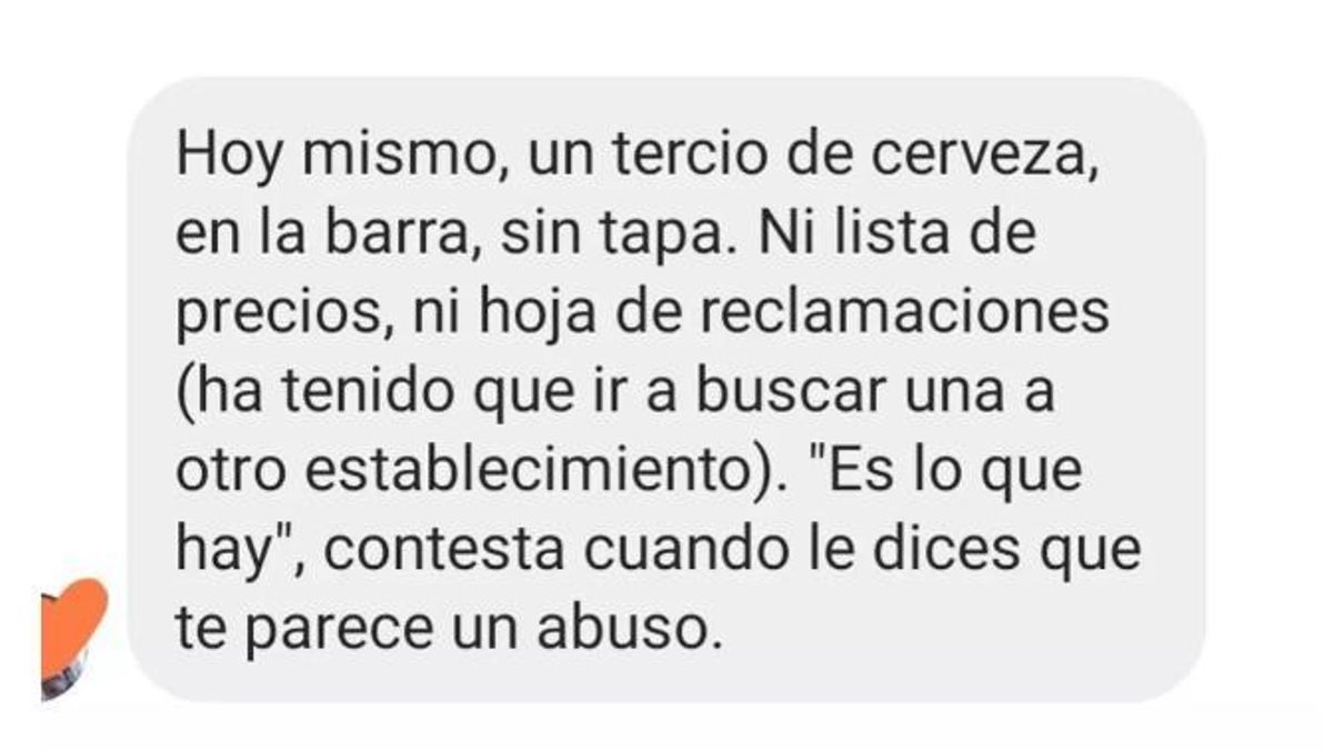 El precio de la cerveza indigna a un cliente