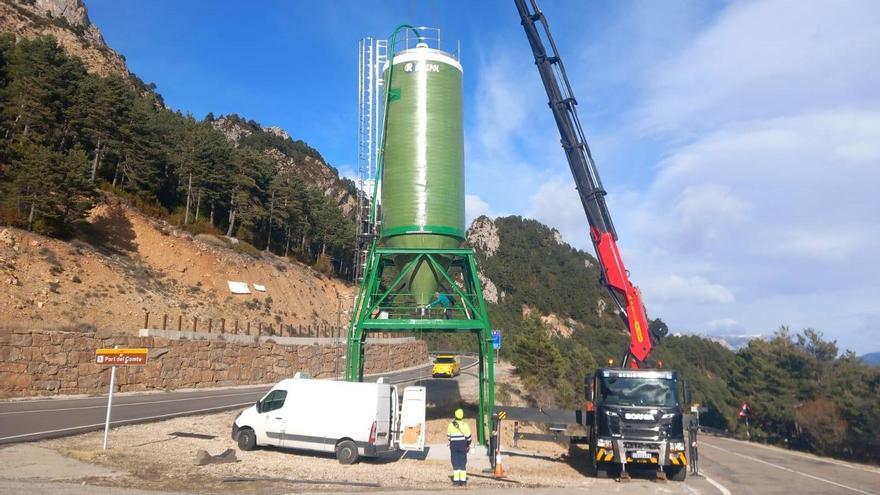 Guixers instal·la una nova sitja que emmagatzemarà potassa a Coll de Jou