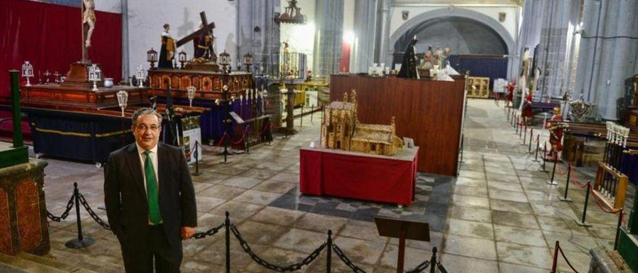 El presidente de la Unión Cofrade de Plasencia, que seguirá al frente de las cofradías un año más.