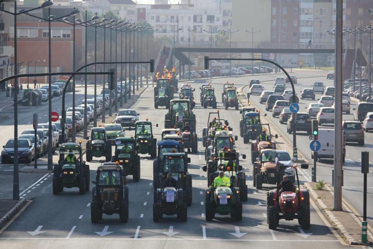 FOTOS: La tractorada de los agricultores toma Valencia