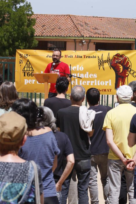 Acte de la CUP a Bordils en contra de la línia de la MAT