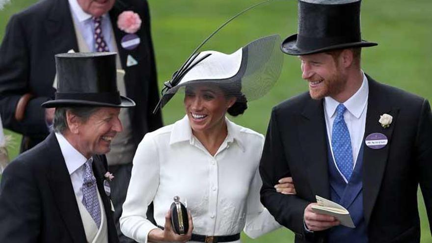 El príncipe Harry y Meghan Markle, en Ascot.