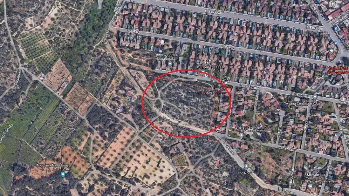 Localización del PAI en Colinas de San Antonio de Benagéber.