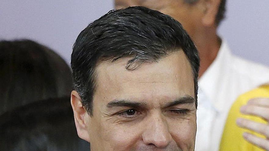 Sánchez durante su comparecencia para valorar los resultados electorales.