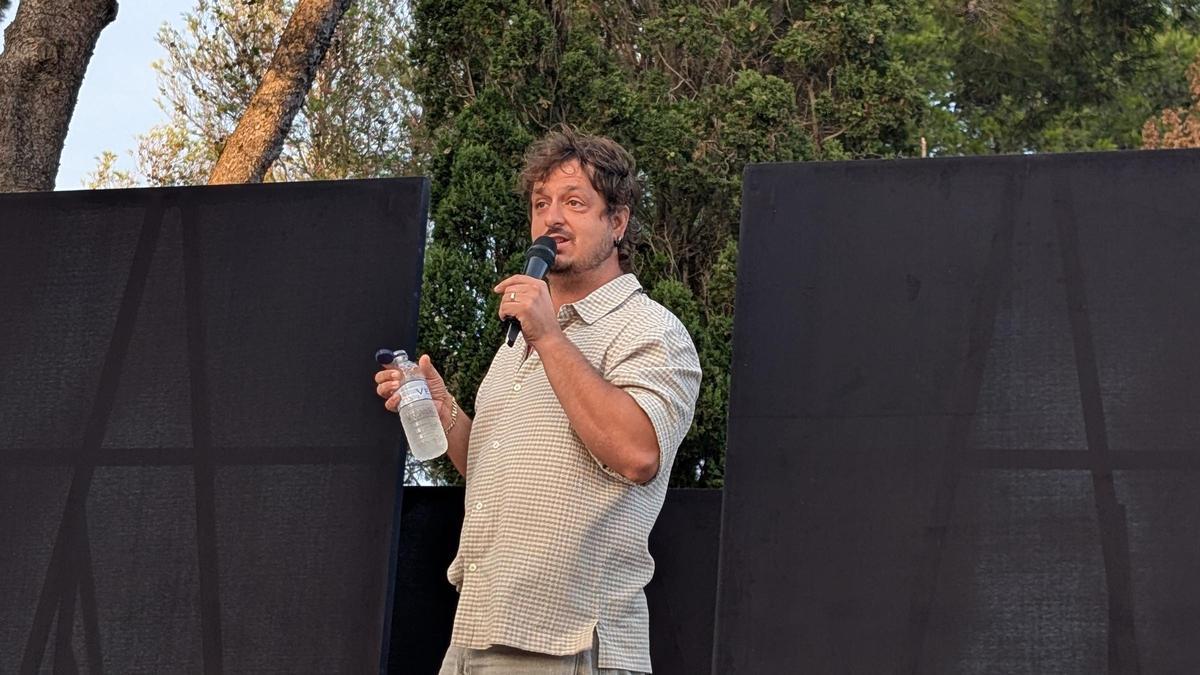 Marc Sarrats durant el seu espectacle al festival Riures