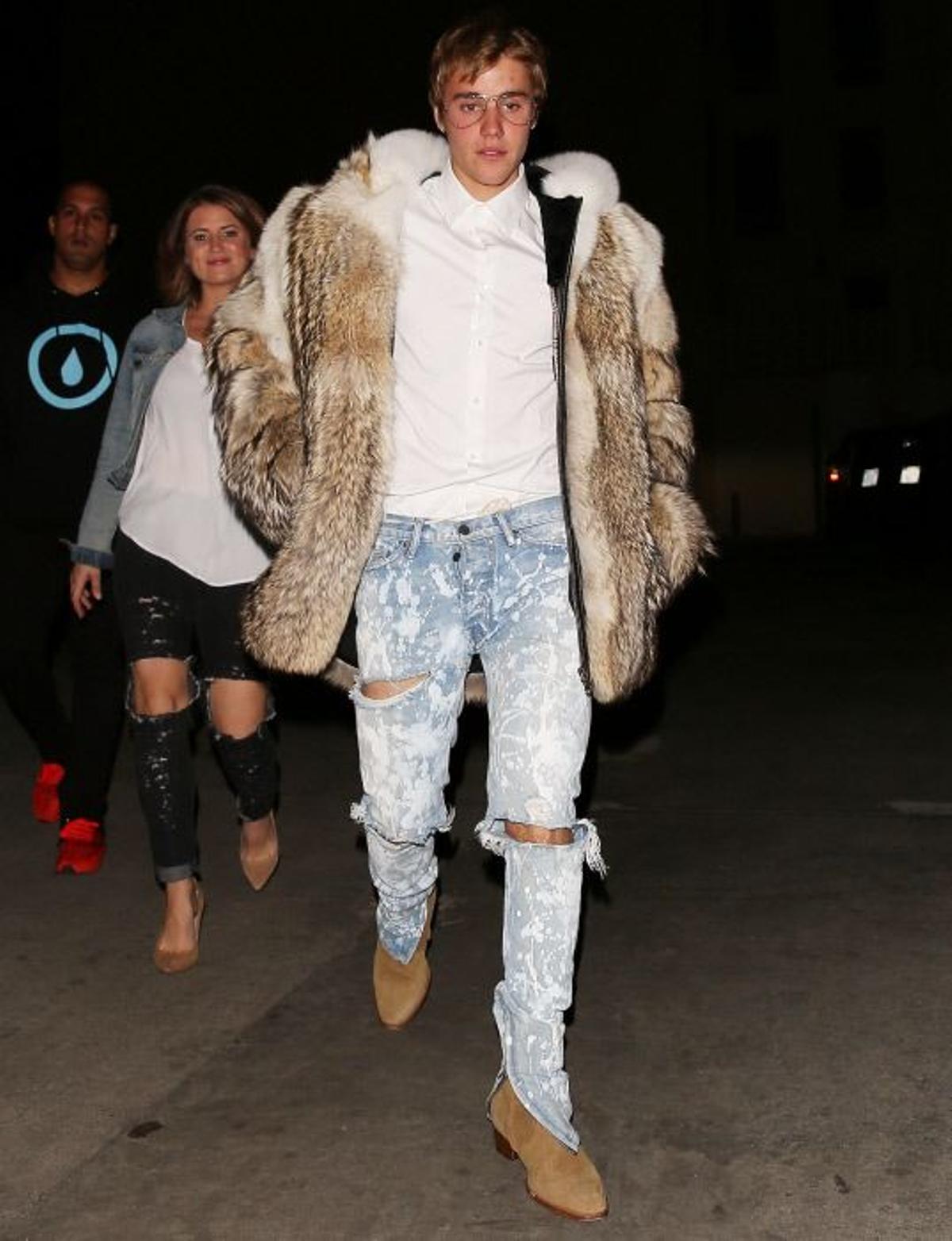El 'furry coat' de Justin Bieber