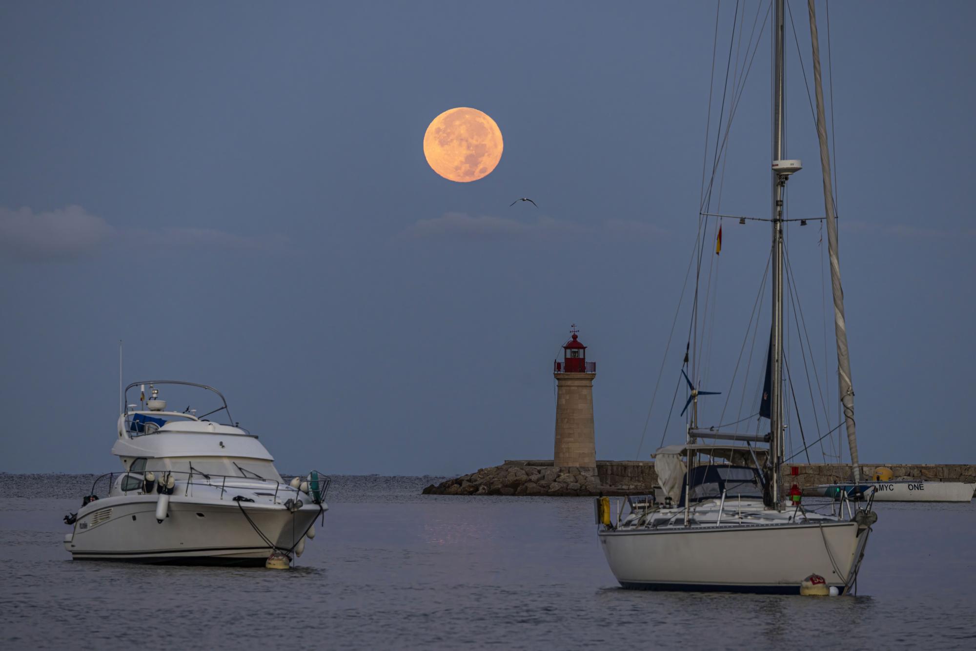 Así se ha visto la superluna  de agosto desde Mallorca