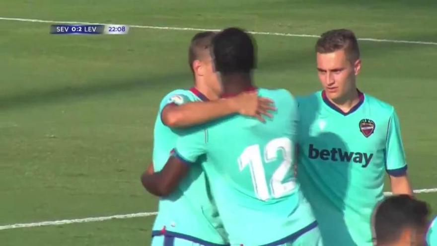 Pase magistral de Malsa y primer gol de Dani Gómez con el Levante UD