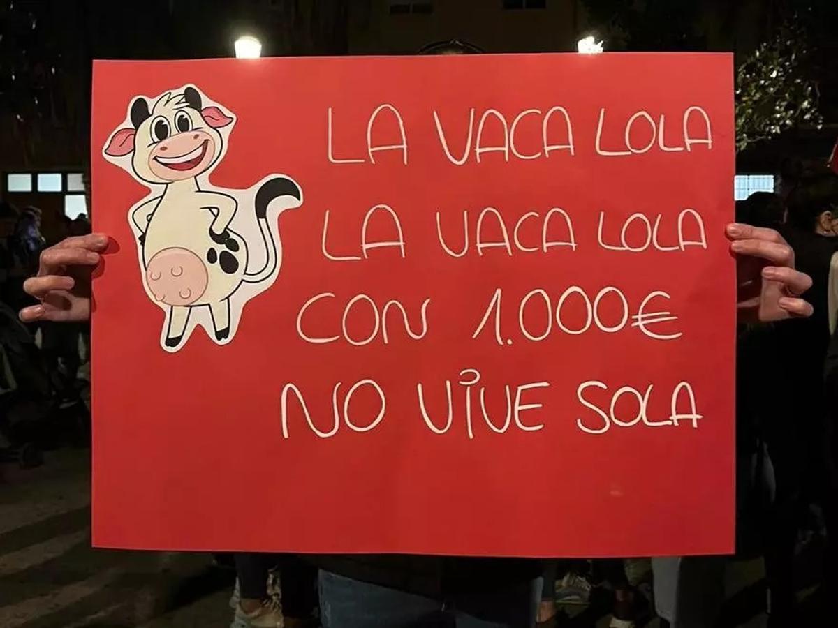 Pancarta de las educadoras infantiles en una protesta