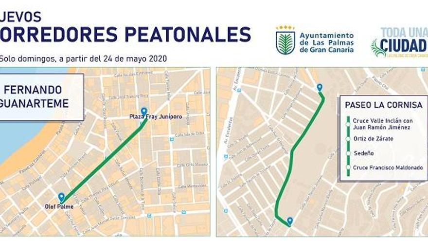 El Ayuntamiento habilita este domingo para el peatón Fernando Guanarteme y el paseo de La Cornisa