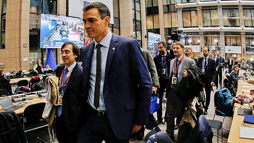 Pedro Sánchez, ayer tras la reunión del Consejo Europeo en Bruselas (Bélgica).