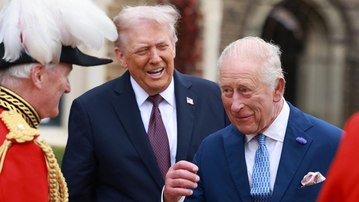 Donald Trump y Melania Trump, en su segunda visita de estado al Reino Unido.