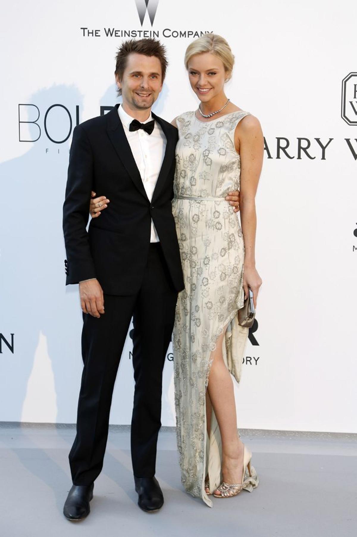 Gala amfAR Cannes 2015, Matt Bellamy y Elle Evans