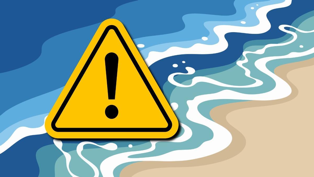 Avisos en las costas catalanas