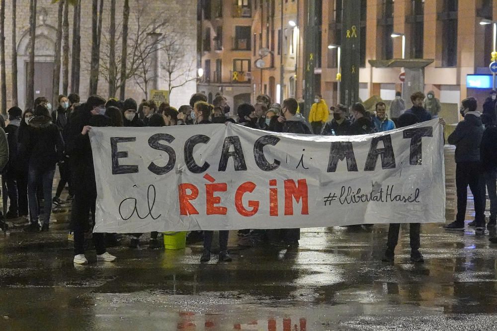 Nova manifestació per l'empresonament de Pablo Hasél a Girona