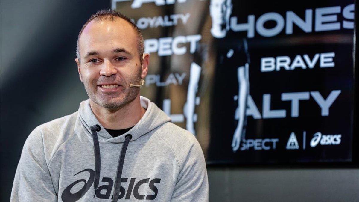 Iniesta, en un evento publicitario en Barcelona