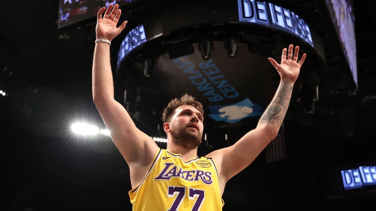 Luka Doncic, en el Barclays Center de Brooklyn