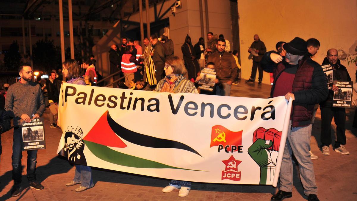 Manifestacion en apoyo al pueblo palestino