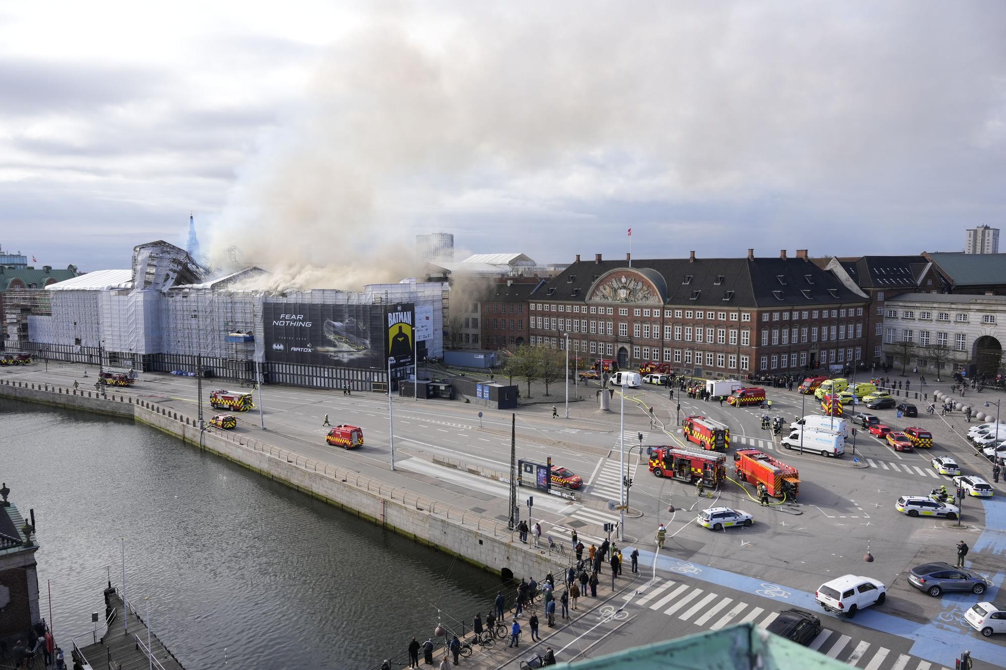 Fire hits historical Stock Exchange building in Copenhagen