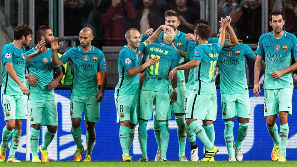 El FC Barcelona sumó en el Borussia-Park de Moenchengladbach su octava victoria consecutiva a domicilio
