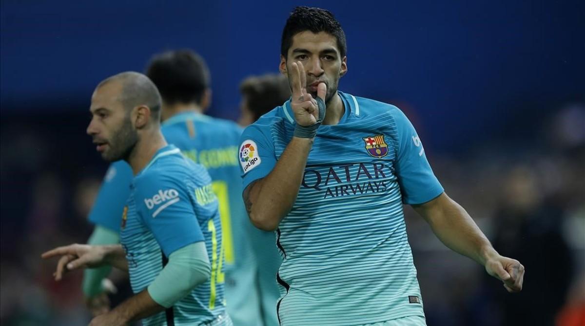 mdedios37135001 barcelona s luis suarez celebrates after scoring the opening170206133415 mdedios37135001 barcelona s luis suarez celebrates after scoring the opening170206133415