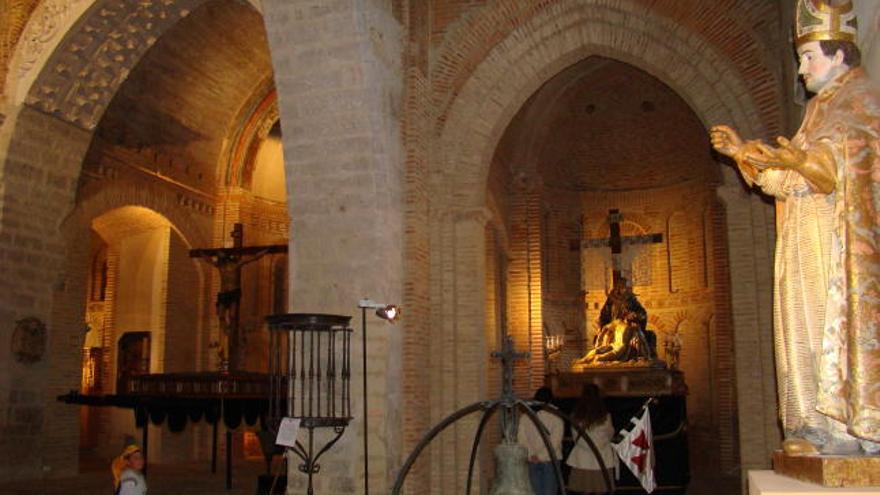 Interior de la iglesia del Santo Sepulcro en la tarde de ayer.