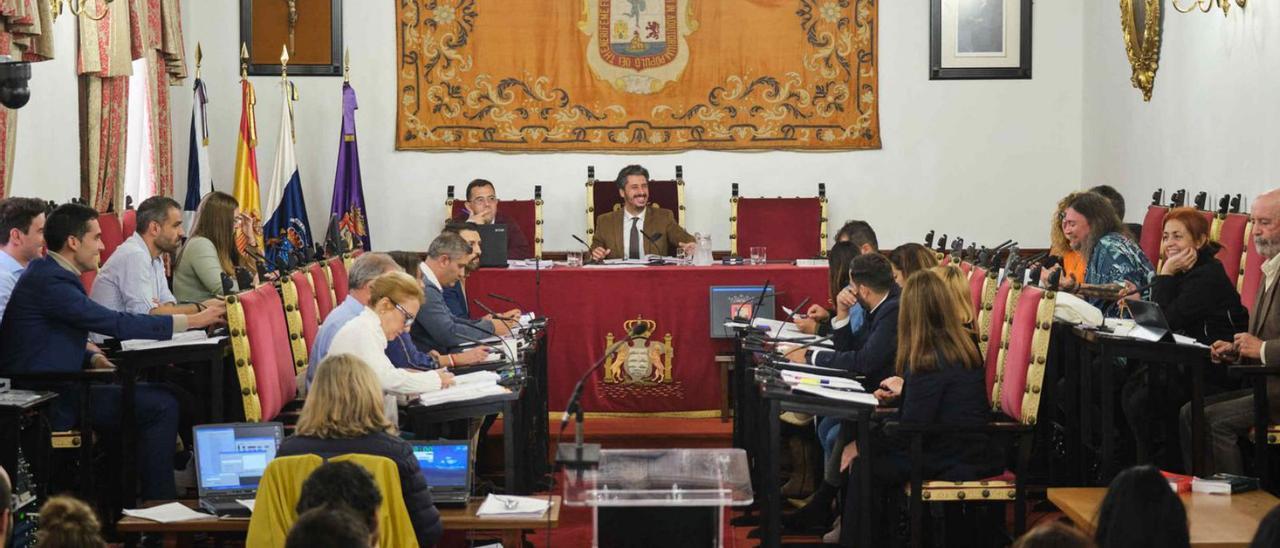Pleno del Ayuntamiento de La Laguna del pasado mes de diciembre. |