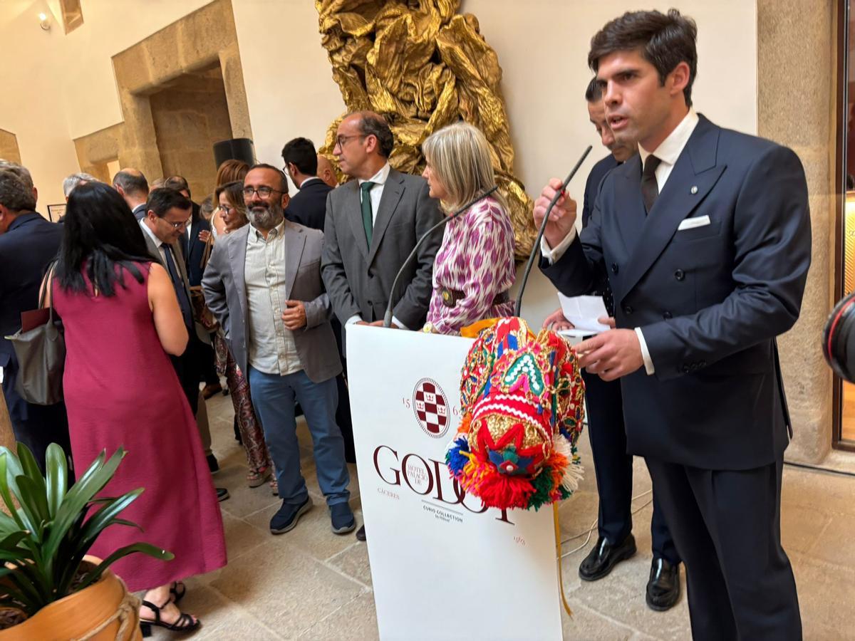 El promotor de la compañía hispano-peruana Scipion Real State, Fernando Palazuelo, en el Hotel Hilton de Cáceres.