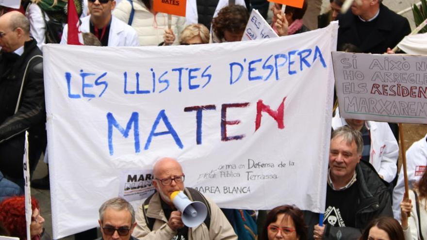 Una protesta dels metges de la concertada, al novembre.