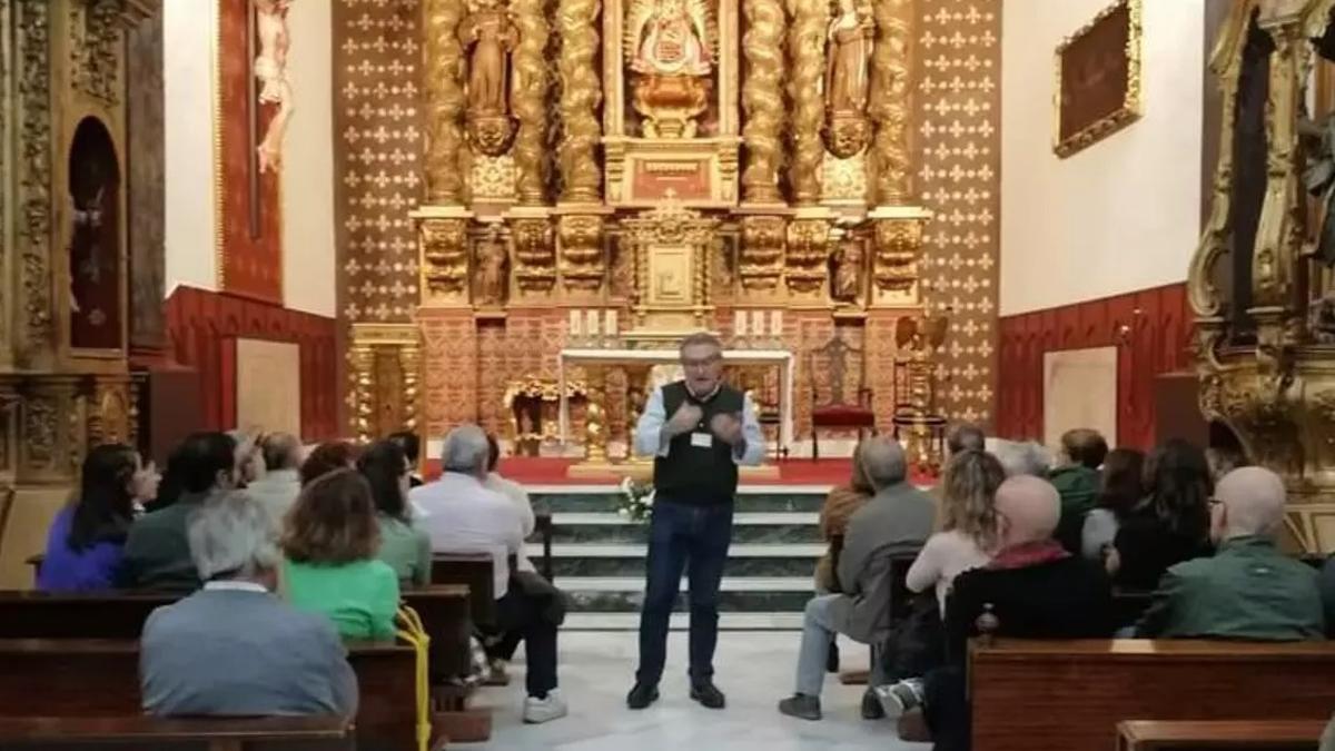 Visitantes en la iglesia del monaterio de Santa Ana, en una imagen de archivo.