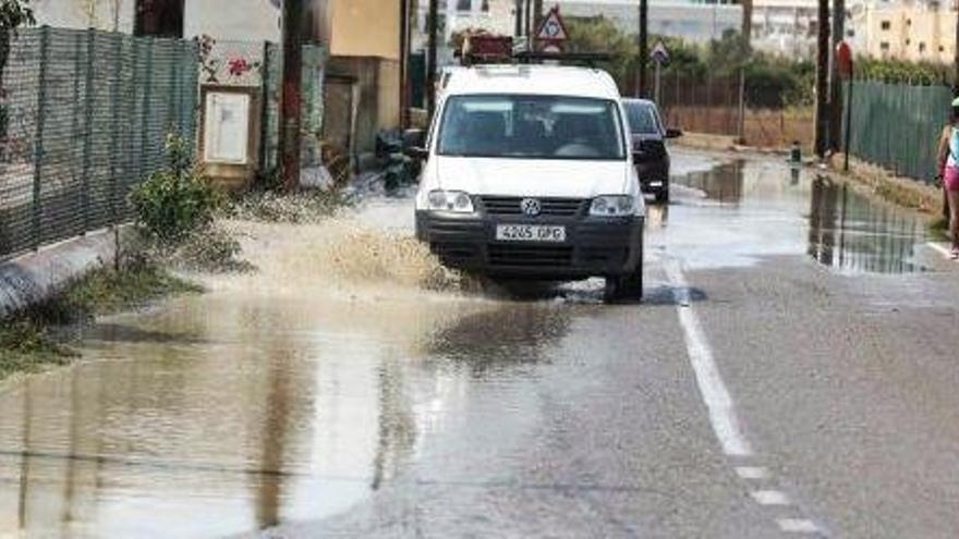 Lluvia caída a finales de agosto en Ibiza.