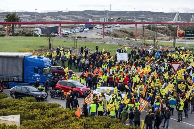 Manifestación de agricultores en Zaragoza