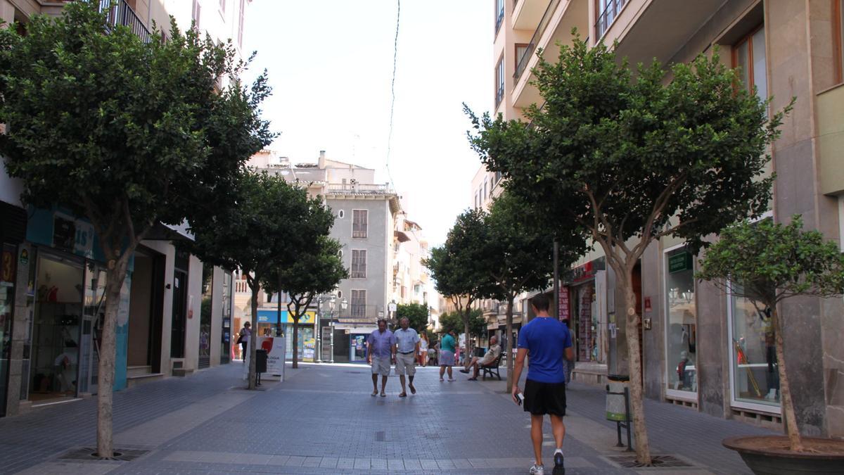 Una imagen del Carrer Major de Inca, peatonal desde hace años.