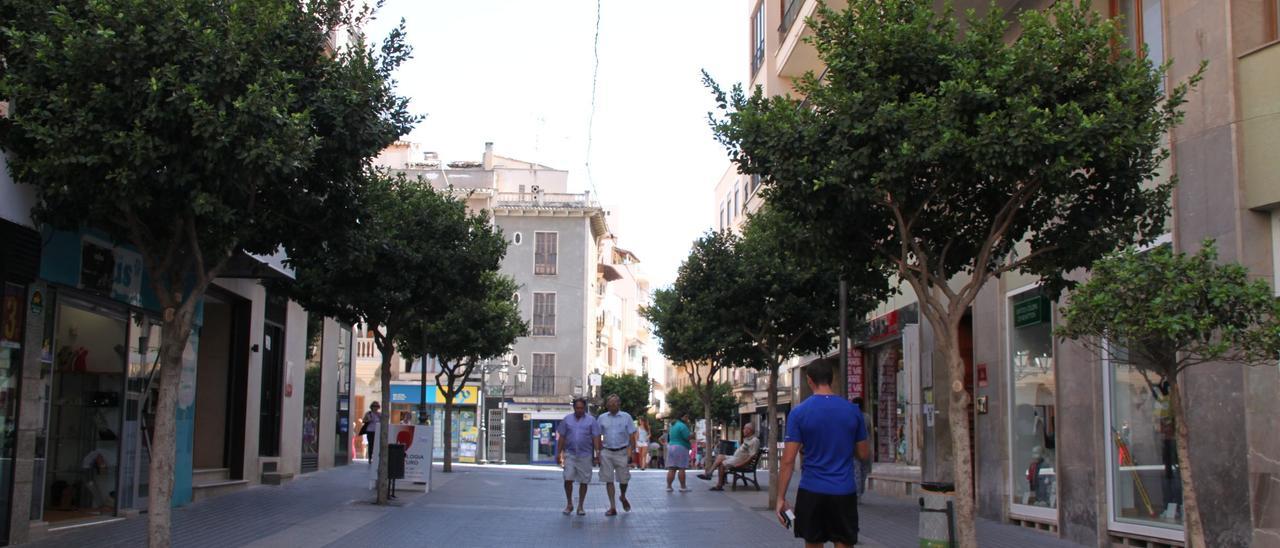 Una imagen del Carrer Major de Inca, peatonal desde hace años.