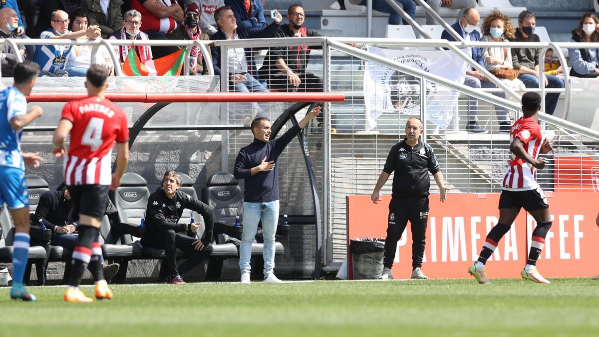 Borja JIménez en el Bilbao Athletic - Deportivo