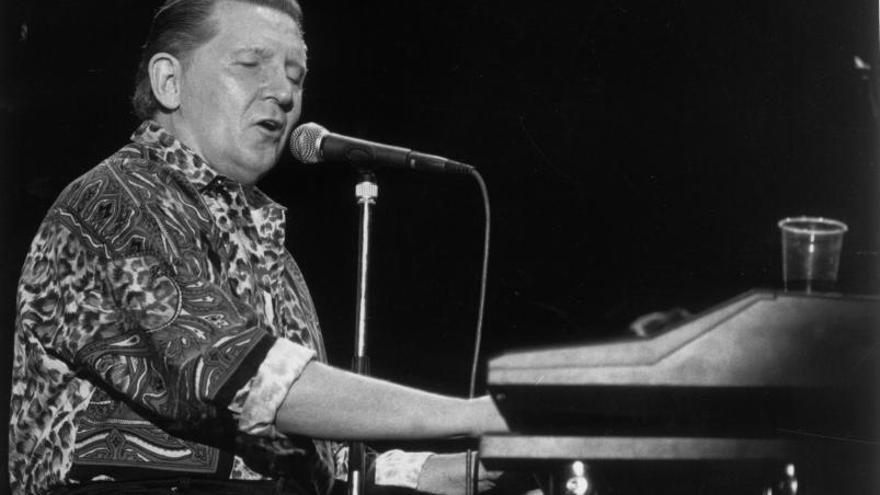 Jerry Lee Lewis, en el ‘Concierto de los Mil Años’ celebrado en Riazor.   | // RICARDO GROBAS