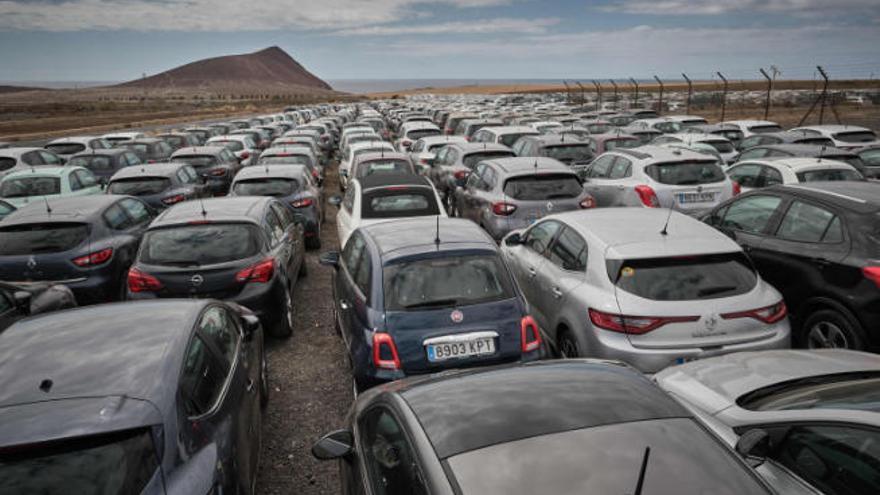 Coches de alquiler en El Médano en marzo.