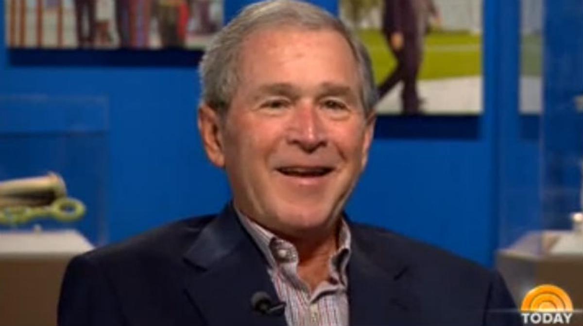 George Bush retrata amb esperit damistat 24 líders mundials