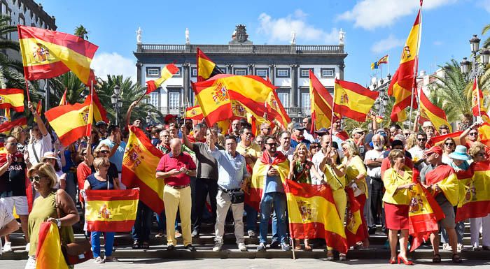 Concentración por la unidad de España, en la ...