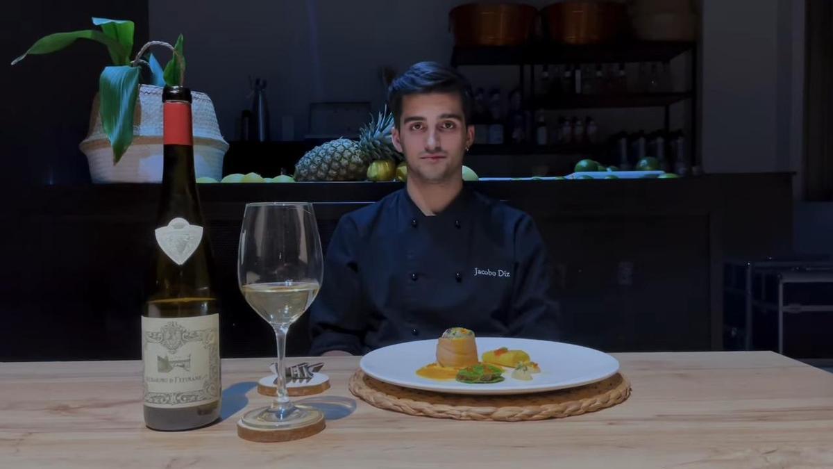 Jacobo Diz en su video de presentación del plato para el Premio Promesas de la alta cocina que otorga Le Cordon Bleu Madrid