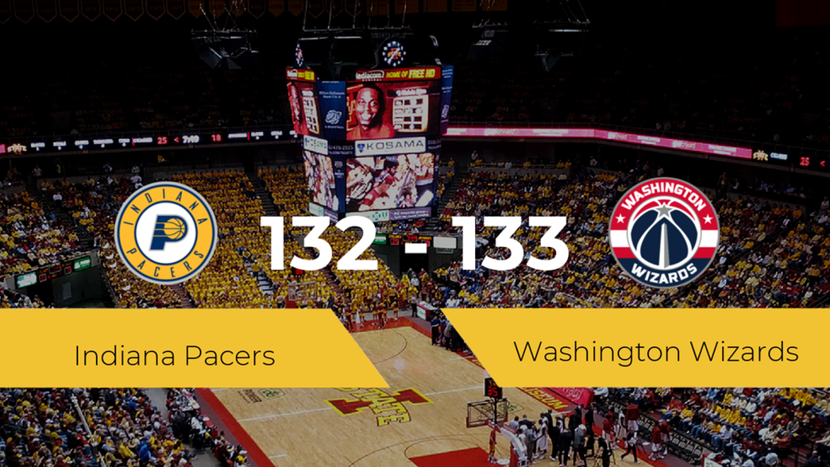 Washington Wizards se impone por 132-133 frente a Indiana Pacers