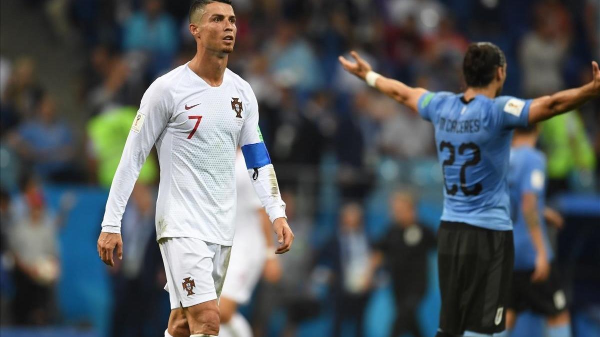 Cristiano Ronaldo, con la camiseta de Portugal en el Mundial
