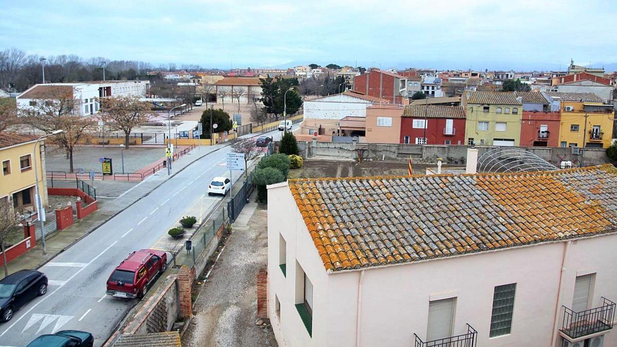 Vista enlairada del barri pròxim a l&#039;escola Ruiz Amado.