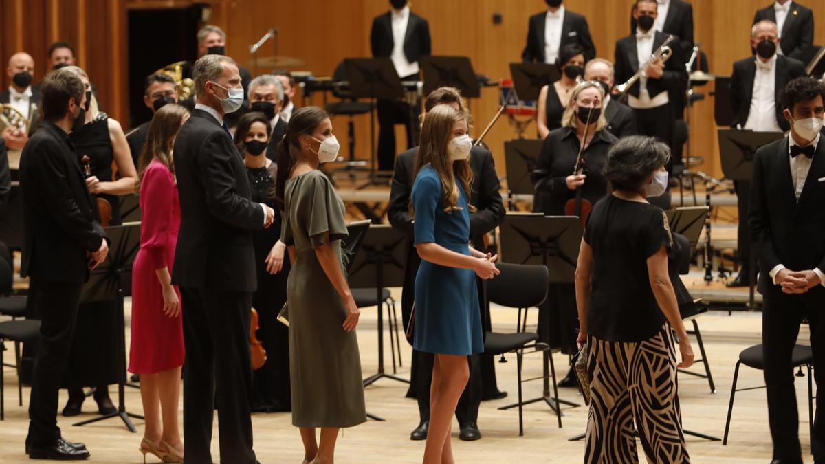 La Familia Real, tras el concierto en el Auditorio Príncipe Felipe